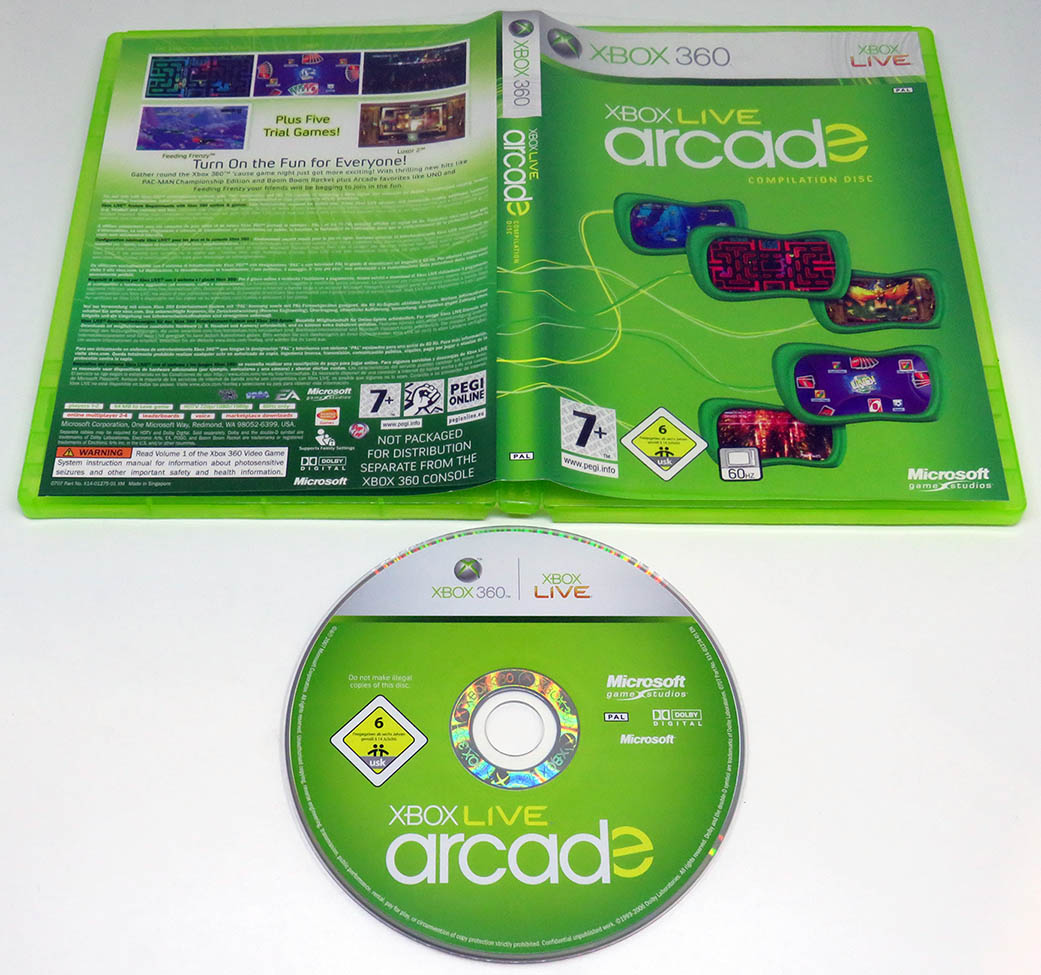 Игры 360 live. Xbox 360 Arcade диск. Xbox Live Arcade диск. Xbox Live Arcade Compilation Disc для Xbox 360. Xbox Arcade 360 игры диск.