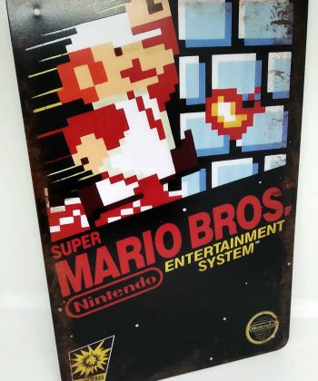 Placa Metálica Decorativa Super Mario Bros
