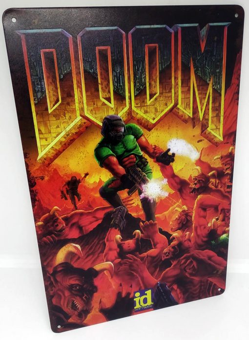 Placa Metálica Decorativa DOOM